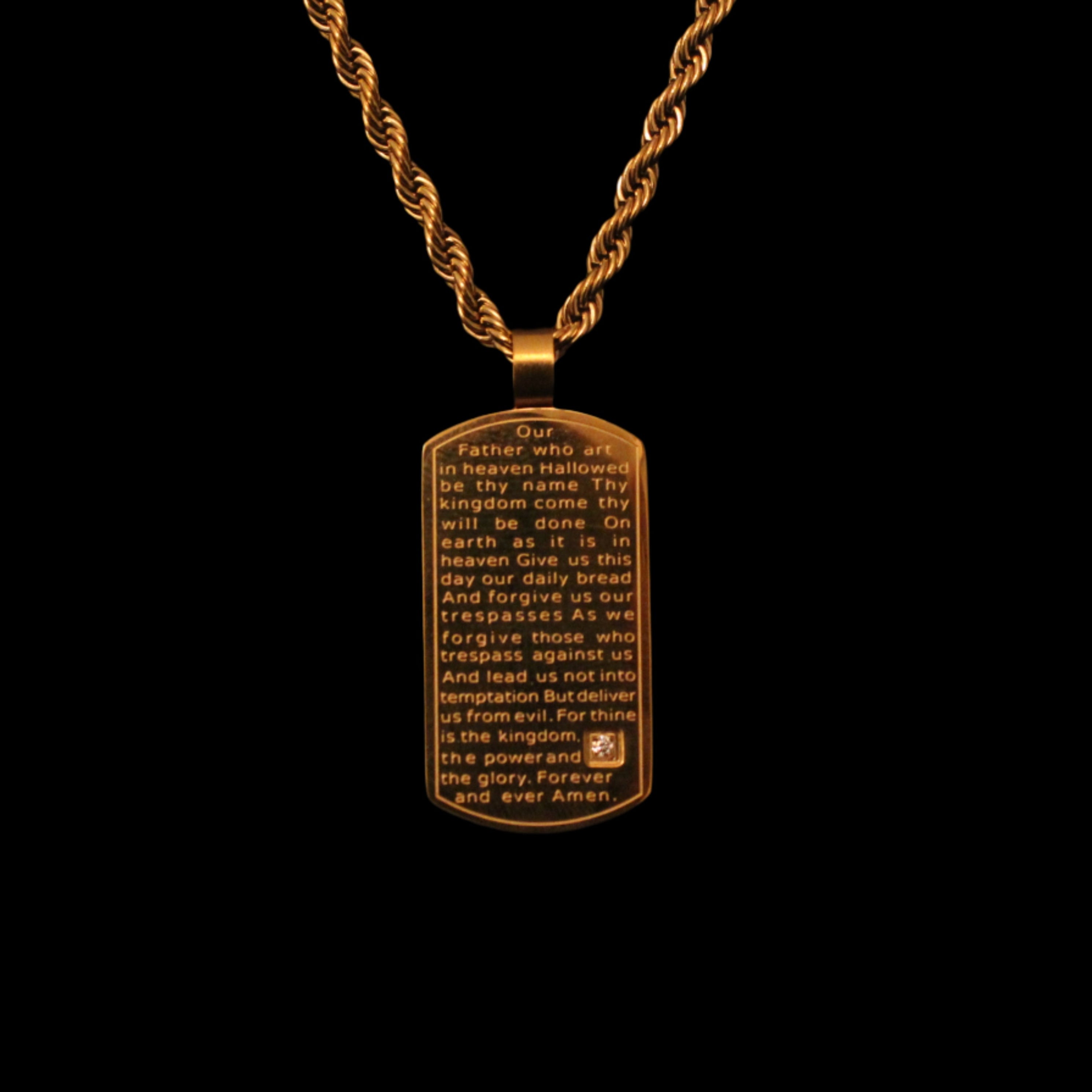 The Lords Prayer Tablet Pendant