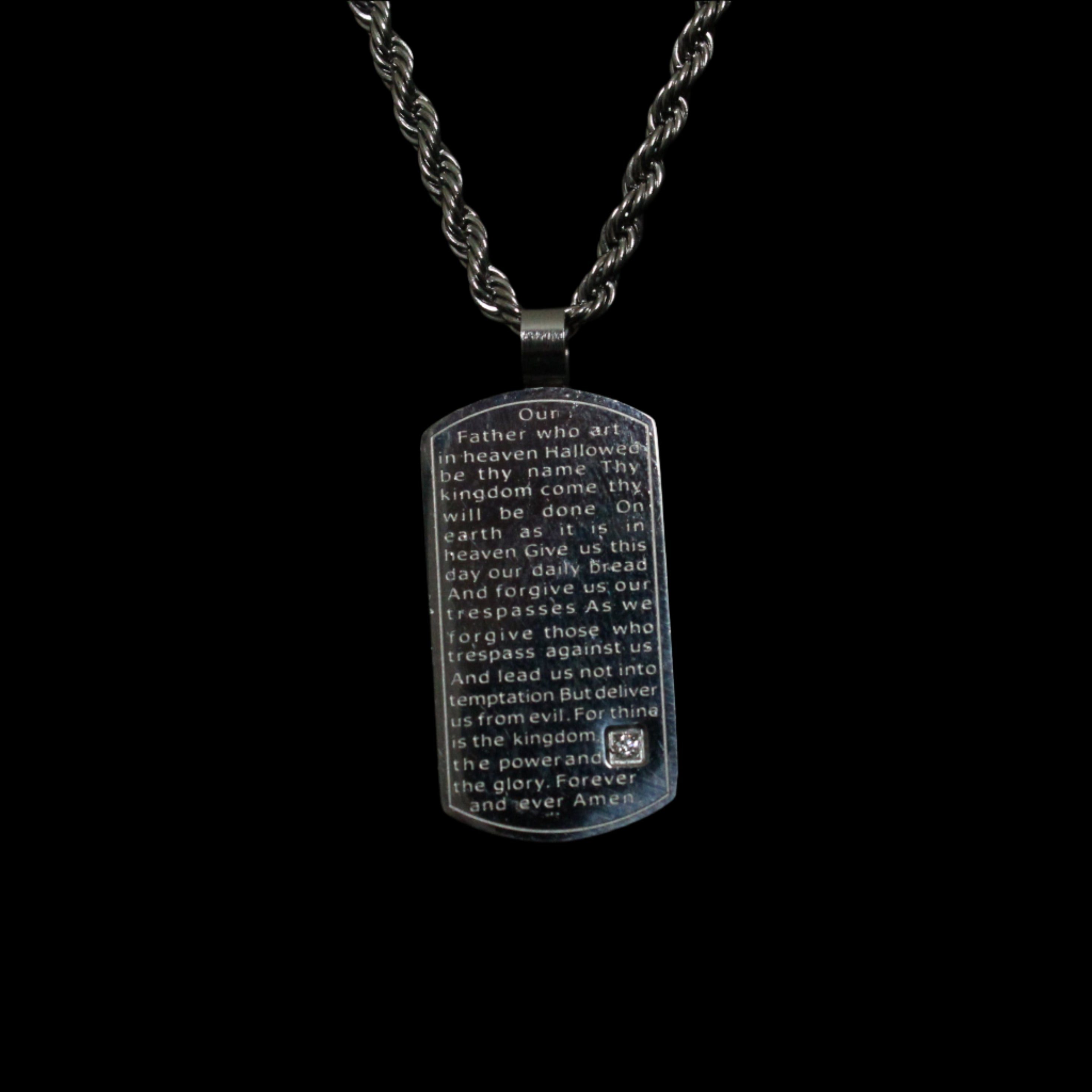 The Lords Prayer Tablet Pendant